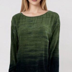 Michael Stars Green Tie Dye Ombre Top (XS)